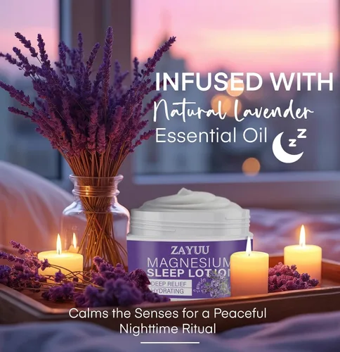 Vista 4 de Loción de magnesio para niños y adultos: Loción calmante para dormir con lavanda – 250 mg por cucharadita, hidratante de rápida absorción y no grasa