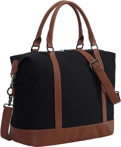 Vista 24 de BLUBOON Bolsas de viaje con cremallera, bolsa de lona para mujer, bolsa de fin de semana para mujer, bolsa de lona para llevar en la bolsa de lona