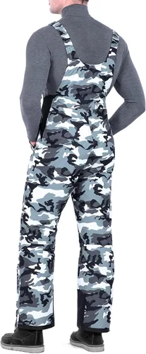Vista 2 de Sportneer Pantalones de nieve para hombre, overoles aislados para la nieve que te mantienen caliente y seco para snowboard y esquí