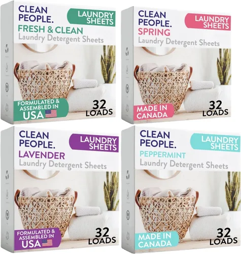 Vista 29 de The Clean People Hojas de detergente para ropa – Jabón de lavandería – Ultra concentrado, embalaje reciclable, combate las manchas – Mañana