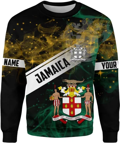 Vista 3 de HomeDesign Sudadera con capucha personalizada de Jamaica, sudaderas con capucha de Jamaica, suéteres de Jamaica, camisas para hombres y mujeres