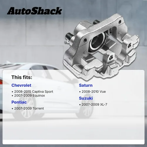 Vista 2 de AutoShack Pinza de freno delantera izquierda con soporte de repuesto para Pontiac Torrent Suzuki XL-7 2007-2009 Chevrolet Equinox 2012-2015 Captiva