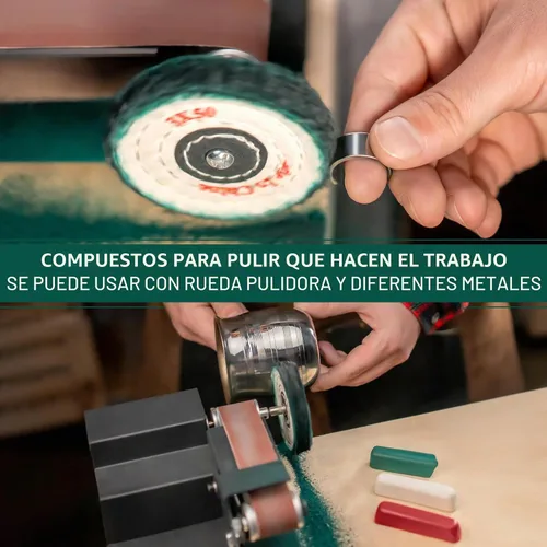 Vista 6 de Kit de Compuesto de Estropajo BeaverCraft para Estropa de Cuero - Compuesto de Pulido para Afilado de Cuchillos - Compuestos de Pulido Rojo, Blanco
