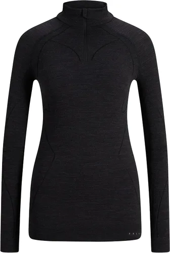 Vista 3 de FALKE - Camisa extra cálida para mujer con cremallera y cuello - negro
