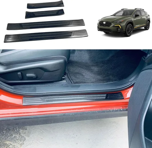 Vista 12 de Accesorios de automóvil compatibles con Subaru Crosstrek 2023-2026, placa interior del umbral de la puerta, cubierta protectora de arañazos, marco