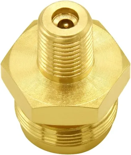 Vista 4 de Joywayus Adaptador de eliminación de propano de 1 libra, ajuste macho NPT de 1/4 pulgadas a rosca cilíndrica desechable macho de 1 "-20