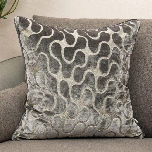 Vista 8 de Yangest Funda de Almohada Decorativa Cuadrada Beige de Terciopelo Ondulado, Funda de Cojín Moderna con Cremallera para Sofá, Sofá de Dos Plazas
