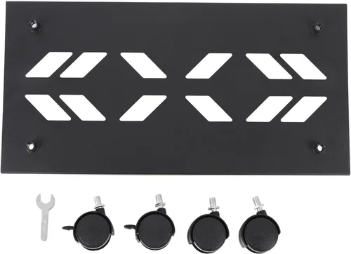 Vista 6 de Fdit Soporte de acero duradero para laptop con ruedas, ventilado, soporte para CPU de escritorio de juegos enrollable, compatible con la mayoría