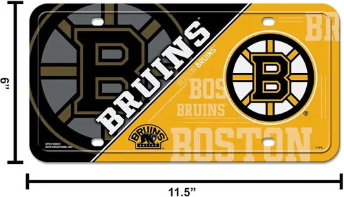 Vista 6 de Rico Industries NHL Hockey Split Metal Auto Tag 6" x 12" - Great for Truck/Car/SUV