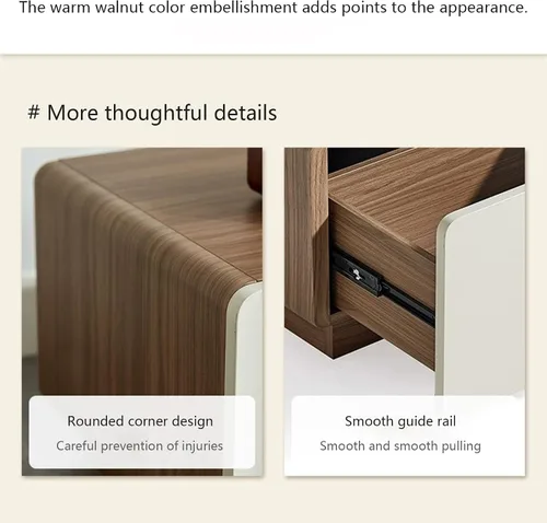 Vista 2 de TADIBU Mesita de noche pequeña para mesita de noche, mesa auxiliar para dormitorio, cómoda pequeña con cajones de almacenamiento, mesa auxiliar