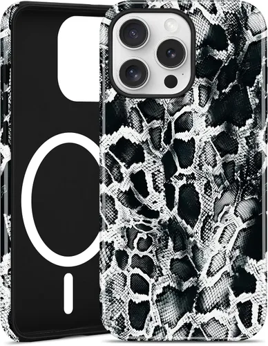 Vista 23 de Jusy Funda magnética Zebra para iPhone XR, color negro