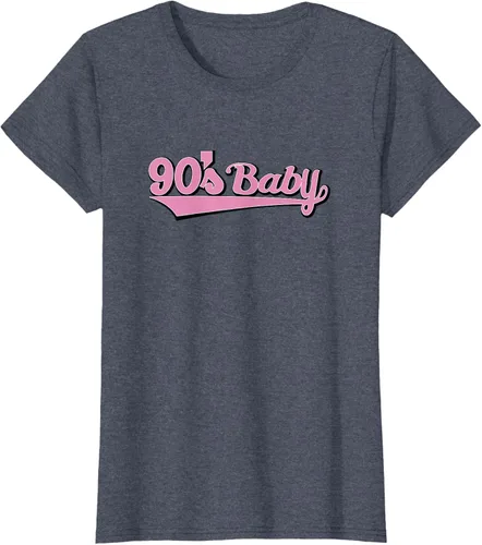 Vista 14 de 90s Baby Nostalgia Camiseta retro rosa con diseño estético, Blanco