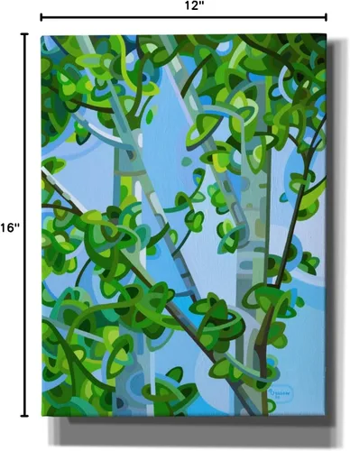 Vista 9 de Epic Graffiti Mandy Budan - Lienzo decorativo para pared, diseño de "Birch Light", 12 x 16 pulgadas