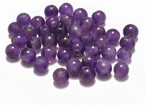 Vista 19 de AD Beads Cuentas de gema natural de 8 mm redondas sueltas con gran agujero de 2,5 mm, 40 piezas (turquesa africana)