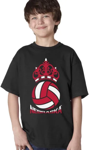Vista 5 de CornBorn Camisetas de voleibol de Nebraska para niños jóvenes Elige tu diseño