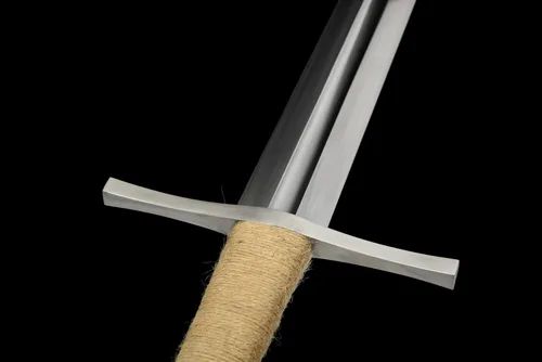 Vista 6 de Espada medieval hecha a mano completa de acero de alto carbono, hoja afilada, pomo de acero inoxidable, borde afilado para colección