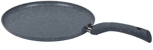 Vista 3 de Wonderchef Sartén para crepes Dosa Tawa de aluminio forjado de granito antiadherente y libre de PFOA, sartén de 9.4 in, gris