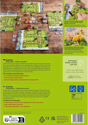 Vista 9 de HABA Karuba - Juego de rompecabezas familiar de colocación de fichas de aventura en la jungla - Emocionantes juegos familiares y juegos de mesa