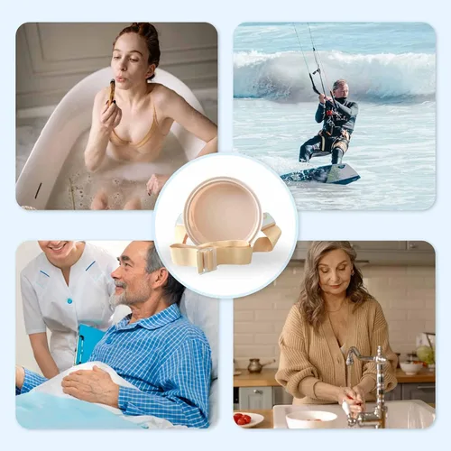 Vista 4 de Cubierta de ducha de ostomía, suministros de ostomía, cubierta de baño impermeable para ostomía, colostomía, protector de heridas de ducha