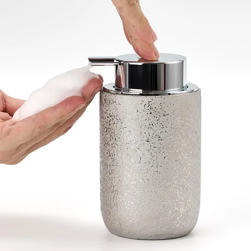 Vista 9 de Dispensador de Jabón de Espuma Verde, Dispensador de Espuma para Cocina y Baño, Dispensador de Jabón Cerámico con Bomba de Espuma para Jabón