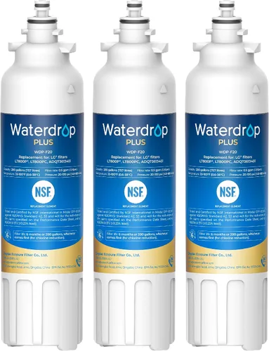 Vista 12 de Waterdrop LT800P Filtro de agua para refrigerador, NSF 401&53&42, compatible con LG LT800P, ADQ73613401, Kenmore 9490, 46-9490, 469490, ADQ73613402
