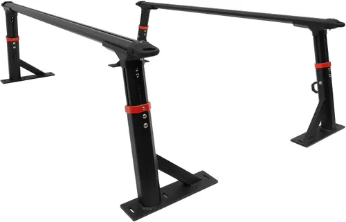 Vista 6 de FINDAUTO Estante de cama de camión resistente de altura ajustable Estante universal extensible de escalera para camioneta