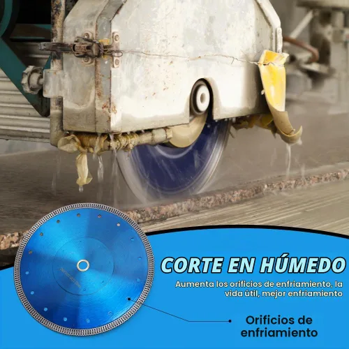 Vista 5 de Cuchilla de corte de azulejos de 10 "Hoja de diamante fina estupenda para corte de azulejos de cerámica de mármol de granito