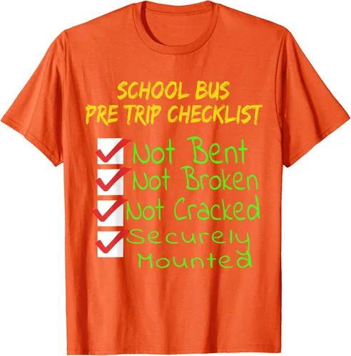 Vista 54 de Camiseta de camionero para conductor de autobús escolar CDL, Negro, S