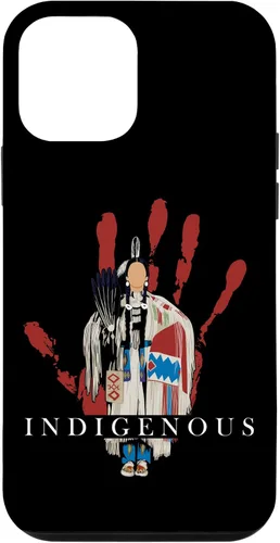 Vista 16 de Funda para iPhone 17 con diseño de sangre india de mano roja indígena nativa americana
