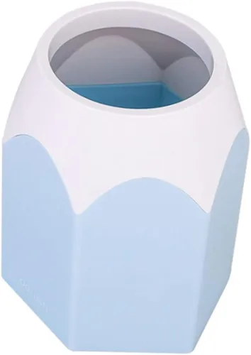 Vista 7 de Tofficu Soporte de bolígrafo de escritorio de 2 piezas para almacenamiento de brochas de maquillaje para estudiantes Bluex2 piezas