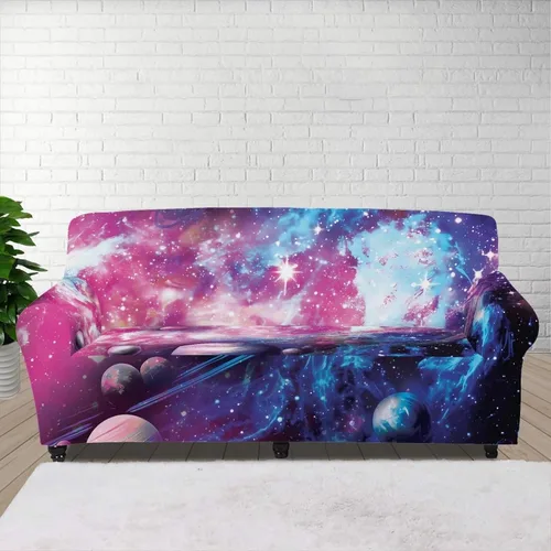 Vista 90 de Horeset Funda elástica para silla con diseño de flores hippie otoñales, funda para sofá, lavable, protección de muebles con espuma antideslizante