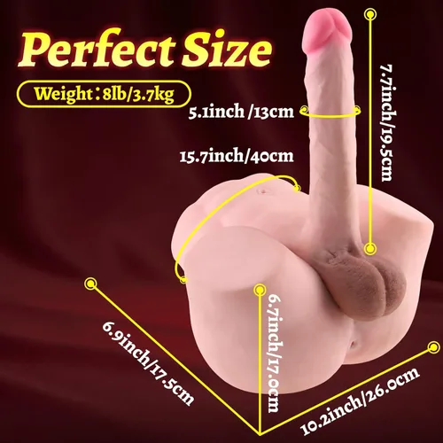 Vista 7 de Muñeca sexual masculina para mujeres, juguetes sexuales gay, consolador de torso, juguete sexual para hombres, muñeca sexual gay con pene, anal