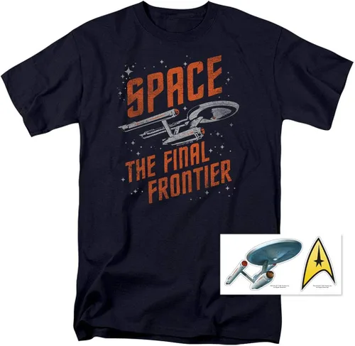 Vista 2 de Star Trek Space The Final Frontier T Shirt Stickers