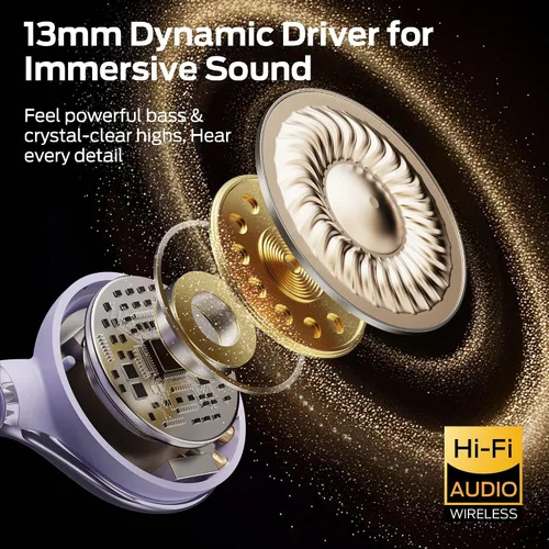 Vista 3 de Monster Open Ear AC225 - Auriculares inalámbricos Bluetooth 6.0, sonido estéreo, ligeros y cómodos auriculares con clip con micrófono ENC