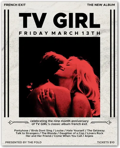 Vista 15 de Muerte de una Chica de Fiesta Moody Indie - Póster de Tv Girl - Póster Muerte de una Chica de Fiesta - Decoración de Tv Girl para Dormitorio