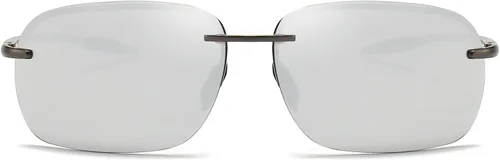 Vista 2 de FONHCOO Gafas de sol deportivas polarizadas con protección UV para hombres y mujeres, marco sin montura para ciclismo, pesca, conducción