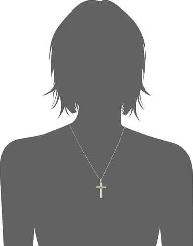 Vista 2 de Tienda Collection Sterling Silver and 14k Gold Cross Pendant Necklace