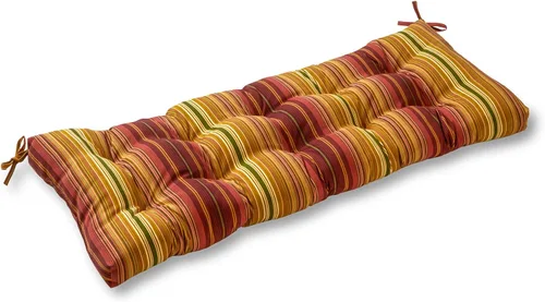 Vista 17 de Greendale Home Fashions Juego de 1 cojín para columpio/banco de 44 pulgadas, diseño Adobe Stripe