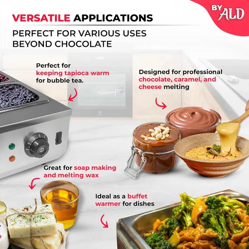 Vista 6 de ALDKitchen - Olla para derretir chocolate, calentador eléctrico de alimentos, derretidor profesional de dulces, 110 V