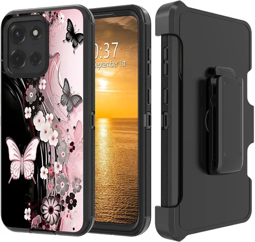 Vista 40 de Funda para Moto G Stylus 5G 2023 con funda de clip para cinturón y soporte, resistente de doble capa, resistente a prueba de golpes, para Motorola