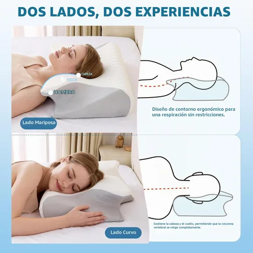 Vista 4 de Almohada cervical para el cuello, espuma viscoelástica