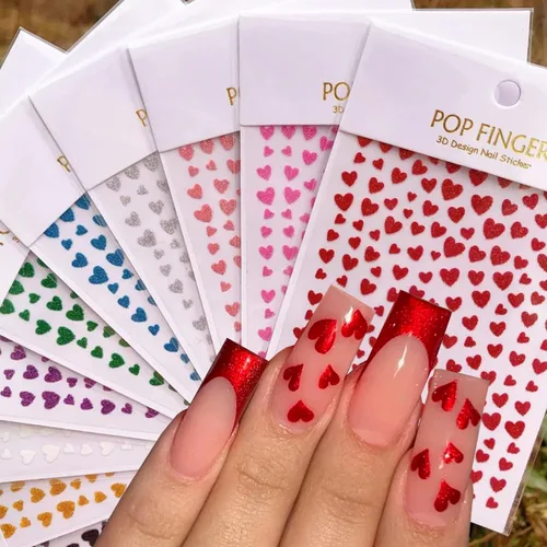 Vista 18 de Calcomanías de uñas de gato, 8 hojas de calcomanías autoadhesivas 3D con diseño de gato dorado, plateado, negro, blanco, para niños, niñas, mujeres