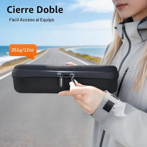 Vista 8 de AMAZEAR Funda de transporte para DJI Osmo Action 5 Pro, accesorios DJI Action5 Pro, protector compacto y rígido, bolsa de transporte portátil