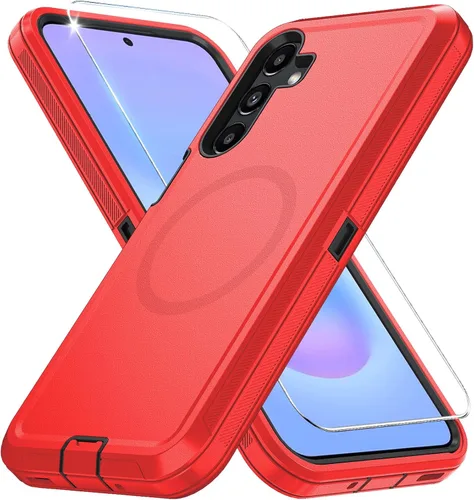 Vista 69 de Funda magnética para Samsung Galaxy S24+ Plus compatible con carga Magsafe [protector de pantalla de vidrio]