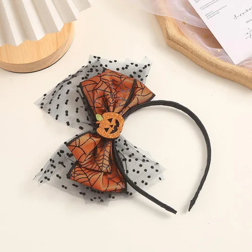 Vista 3 de Diadema de Acción de Gracias, diademas de calabaza, bandas para la cabeza de otoño, diseño de lazo amarillo, fiesta de Navidad, cumpleaños, cosplay