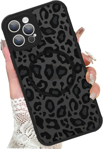 Vista 81 de KANGHAR - Funda para iPhone 11 [Compatible con Magsafe] Patrón estampado de leopardo Lindo guepardo Funda protectora magnética para niñas, mujeres