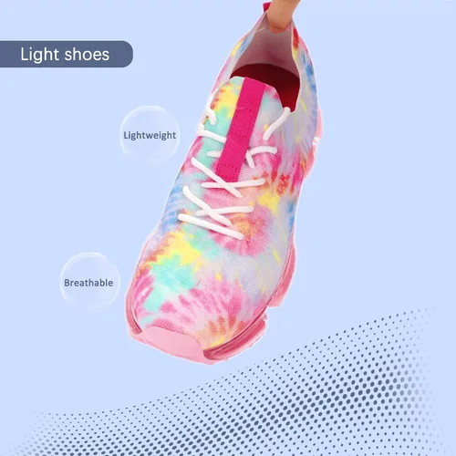 Vista 4 de LUCKY STEP - Zapatos deportivos de moda para mujer transpirables informales cómodos y ligeros para caminar
