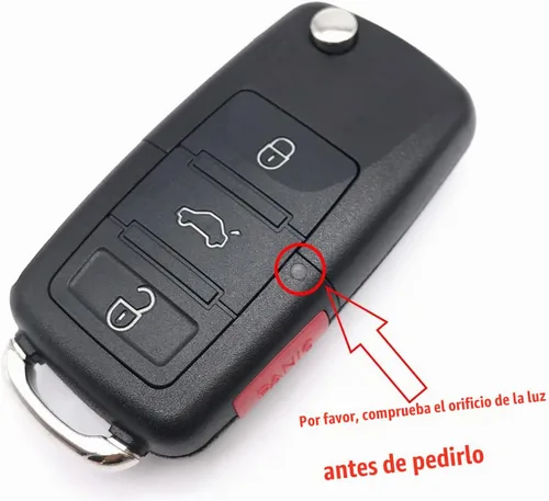 Vista 2 de Carcasa de repuesto para VW Volkswagen Jetta Passat Golf Beetle MK5 Rabbit GTI CC EOS Keyless Entry Flip Key Fob Shell 4 Botones Negro