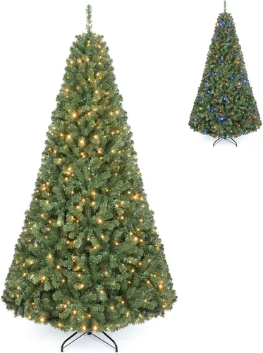 Vista 38 de GOFLAME Árbol de Navidad preiluminado de 7.5 pies con control remoto 3-Verde