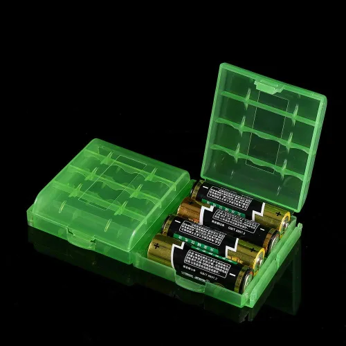 Vista 4 de Zerone 5 Colores Conveniente AA/AAA Batería 10 PCS Soporte de Baterías Caja de Almacenamiento Caja de Plástico Resistente al Desgaste Caja